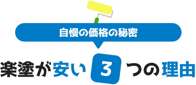 自慢の価格の秘密 楽塗が安い3つの理由