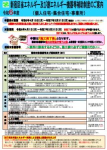 新宿区・太陽光発電・補助金