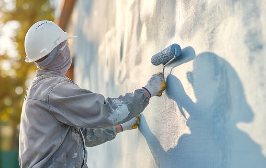 外壁塗装　施工写真