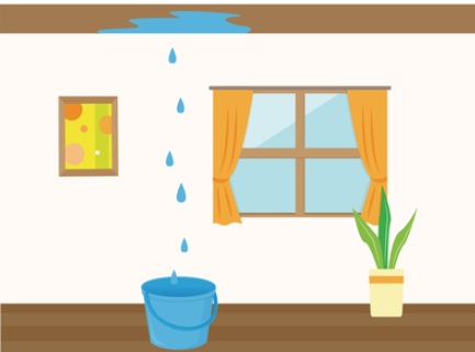 雨漏り　画像